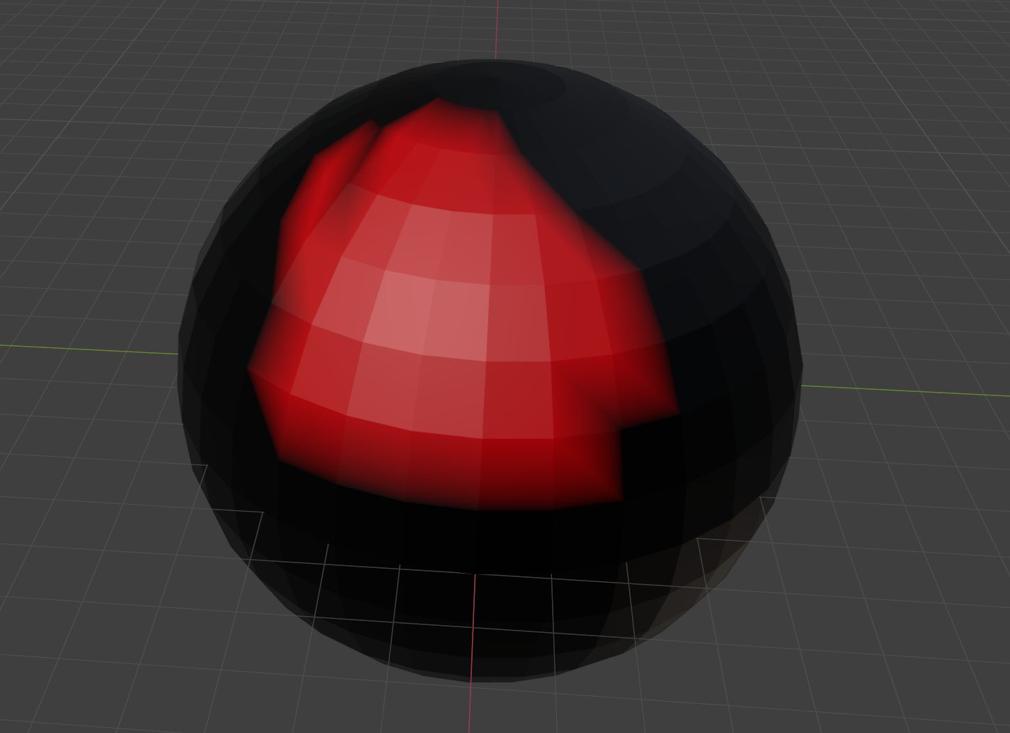 Some vertex colours painted onto a sphere. Yuck.