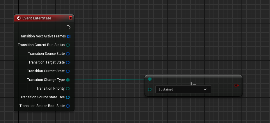 Check the transition type. The other properties on this struct are (as of UE 5.4) only useful in C++ however